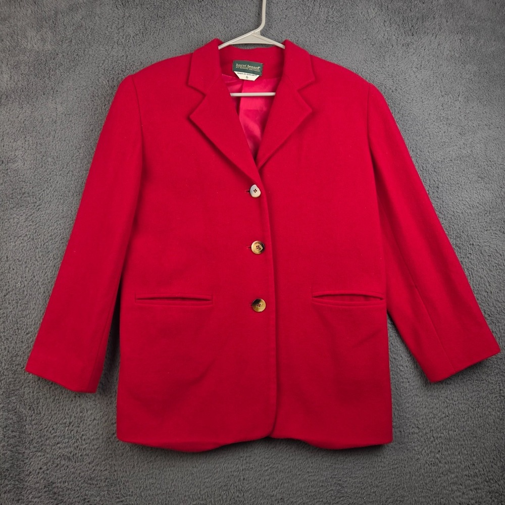 Vintage Harve Benard Blazer Women's 6 Wool Cashmere Blend Red 3 Button Old Money